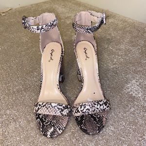 Snakeskin heels